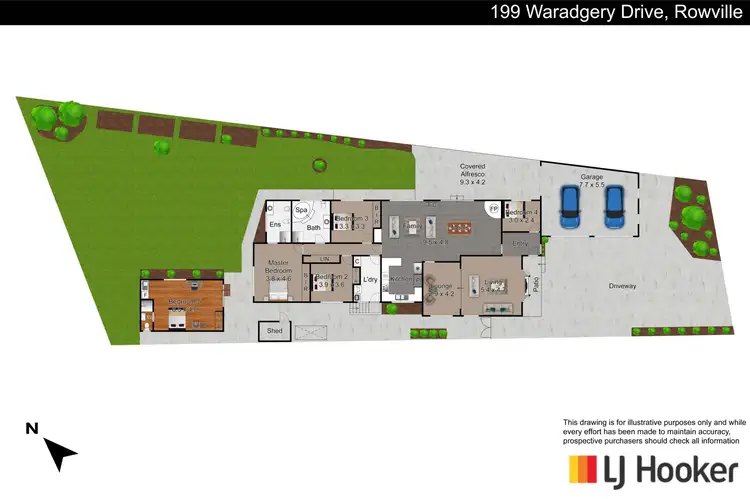 Floorplan of Homely house listing, 199 Waradgery Drive, Rowville VIC 3178