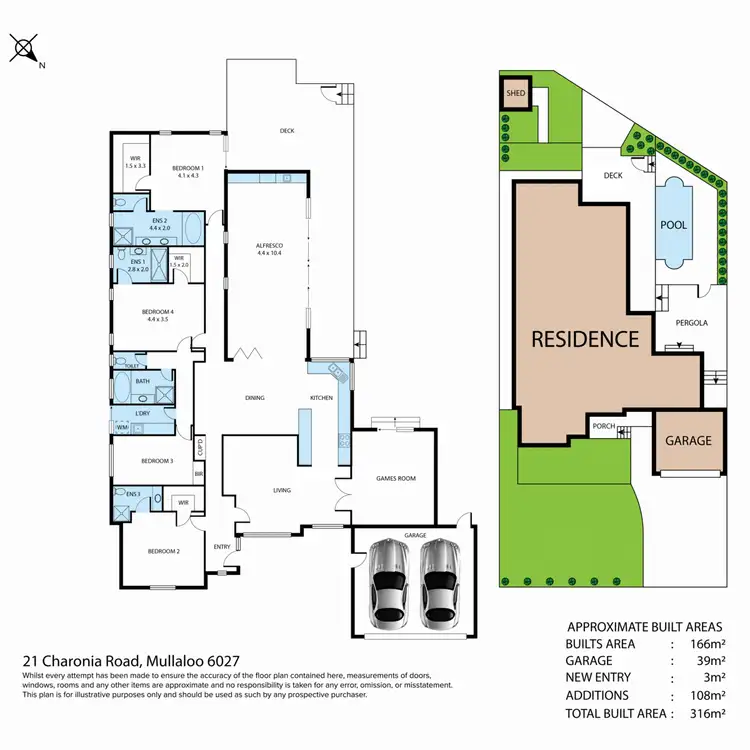 Floorplan of Homely house listing, 21 Charonia Road, Mullaloo WA 6027