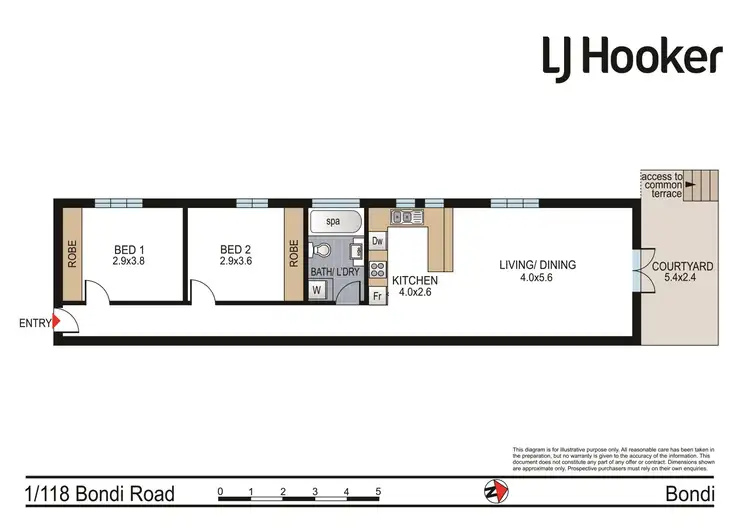 Floorplan of Homely apartment listing, 1/118 Bondi Road, Bondi NSW 2026