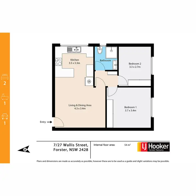 Floorplan of Homely unit listing, 7/27 Wallis Street, Forster NSW 2428