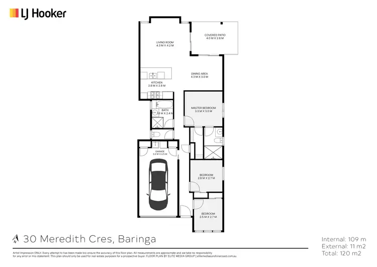 Floorplan of Homely house listing, 30 Meredith Crescent, Baringa QLD 4551