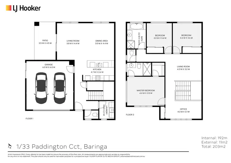 Floorplan of Homely house listing, 1/33 Paddington Circuit, Baringa QLD 4551