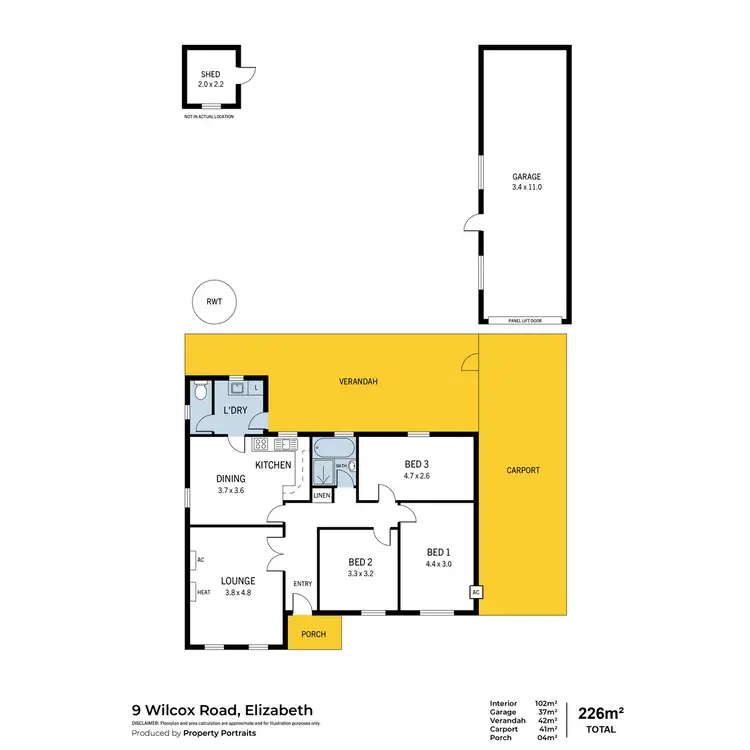 Floorplan of Homely house listing, 9 Wilcox Road, Elizabeth SA 5112