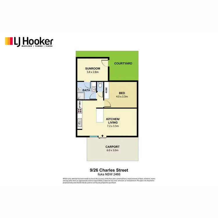 Floorplan of Homely unit listing, 9/26 Charles Street, Iluka NSW 2466