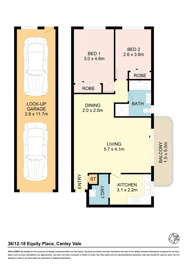 Floorplan of Homely unit listing, 36/12 Equity Place, Canley Vale NSW 2166