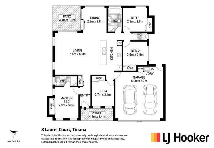 Floorplan of Homely house listing, 8 Laurel Court, Tinana QLD 4650