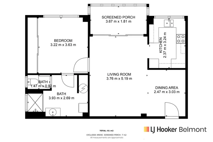 Floorplan of Homely unit listing, 20/46 Brooks Parade, Belmont NSW 2280