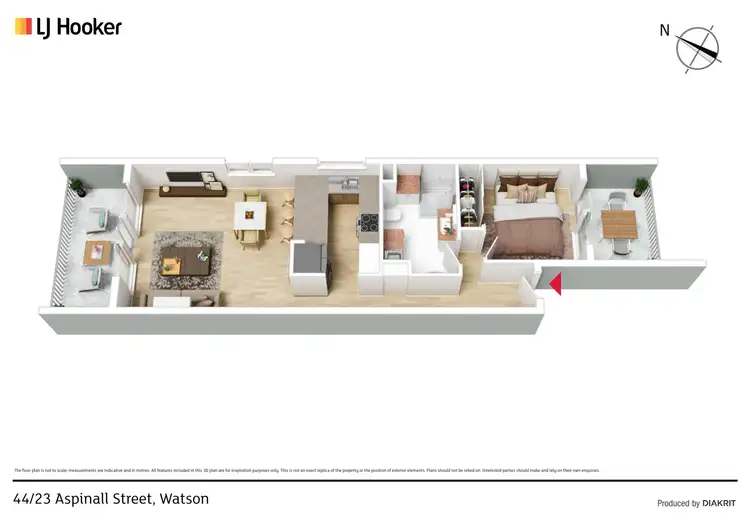 Floorplan of Homely unit listing, 44/23 Aspinall Street, Watson ACT 2602