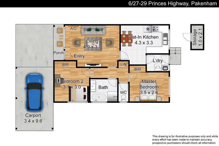 Floorplan of Homely unit listing, 6/27-29 Princes Highway, Pakenham VIC 3810