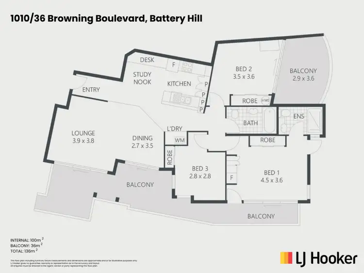 Floorplan of Homely house listing, 1010/36 Browning Boulevard, Battery Hill QLD 4551