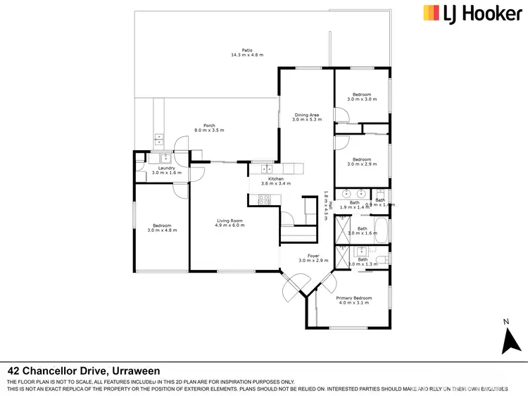 Floorplan of Homely house listing, 42 Chancellor Drive, Urraween QLD 4655