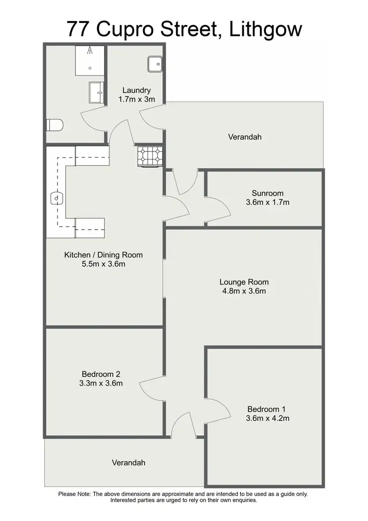 Floorplan of Homely house listing, 77 Cupro Street, Lithgow NSW 2790