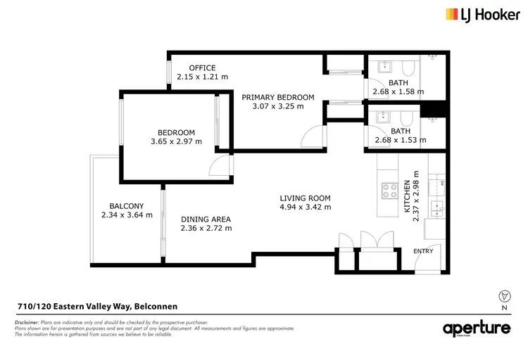 Floorplan of Homely unit listing, 710/120 Eastern Valley Way, Belconnen ACT 2617