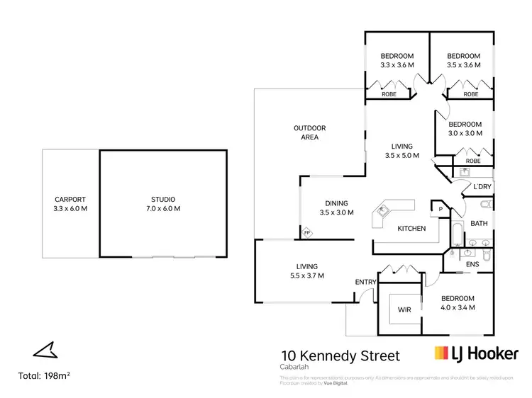 Floorplan of Homely house listing, 10 Kennedy Street, Cabarlah QLD 4352
