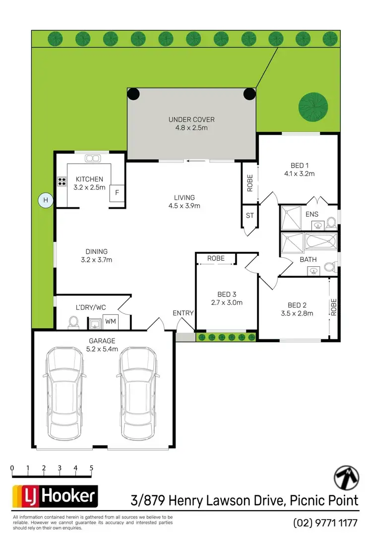 Floorplan of Homely villa listing, 3/879 Henry Lawson Drive, Picnic Point NSW 2213