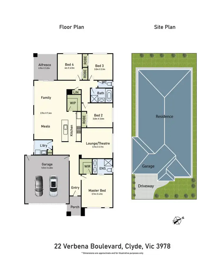 Floorplan of Homely house listing, 22 Verbena Boulevard, Clyde VIC 3978