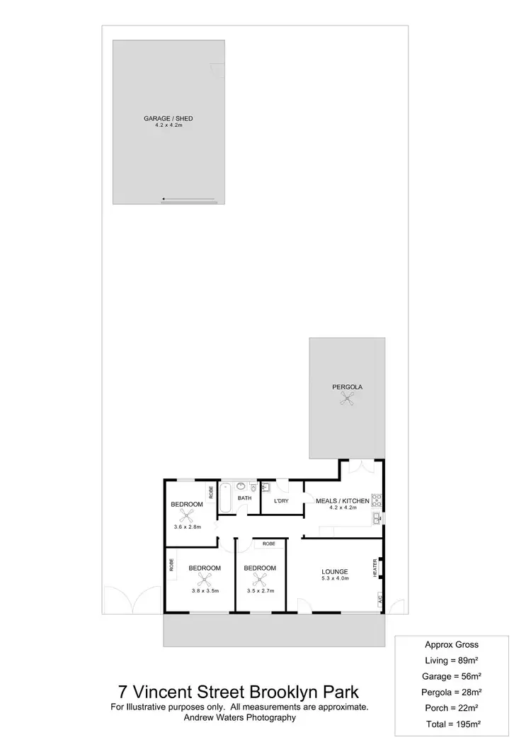 Floorplan of Homely house listing, 7 Vincent Street, Brooklyn Park SA 5032