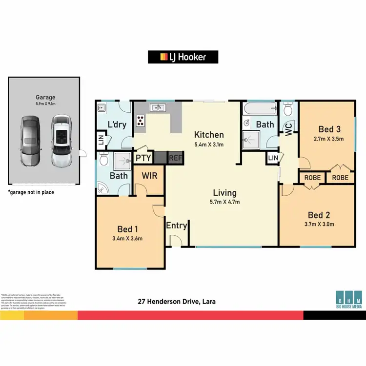 Floorplan of Homely house listing, 27 Henderson Drive, Lara VIC 3212