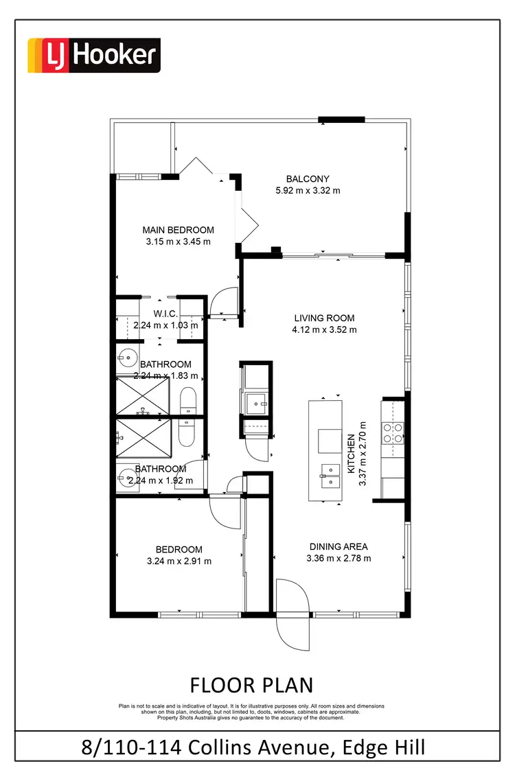 Floorplan of Homely unit listing, 8/110-114 Collins Avenue, Edge Hill QLD 4870