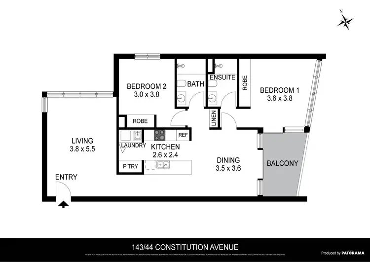 Floorplan of Homely apartment listing, 143/44 Constitution Avenue, Campbell ACT 2612