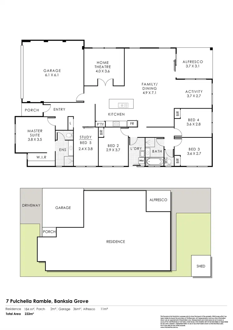 Floorplan of Homely house listing, 7 Pulchella Ramble, Banksia Grove WA 6031