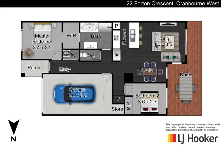 Floorplan of Homely house listing, 22 Forton Crescent, Cranbourne West VIC 3977