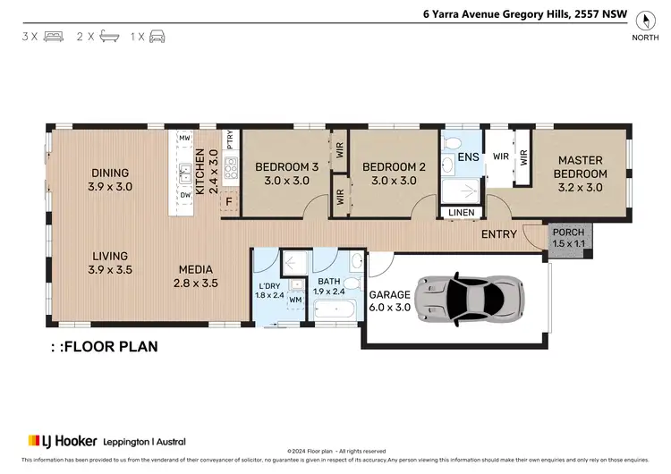 Floorplan of Homely house listing, 6 Yarra Avenue, Gregory Hills NSW 2557