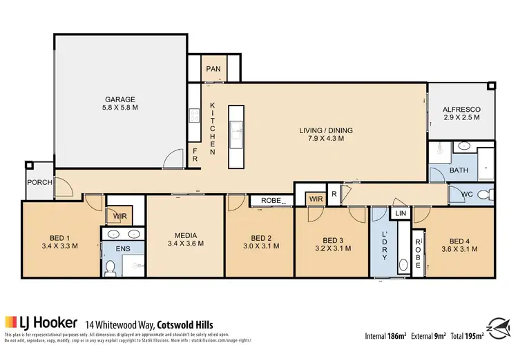 Floorplan of Homely house listing, 14 Whitewood Way, Cotswold Hills QLD 4350
