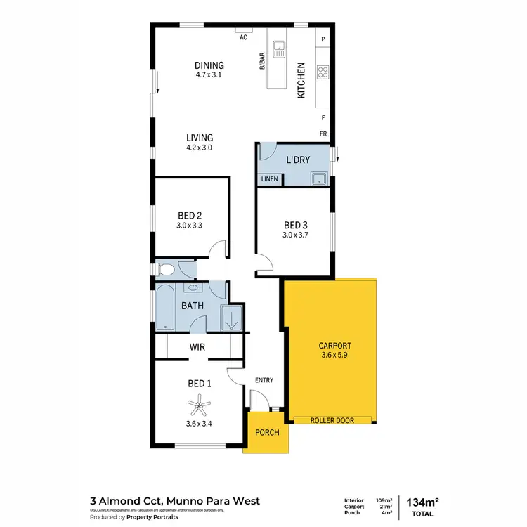 Floorplan of Homely house listing, 3 Almond Circuit, Munno Para West SA 5115