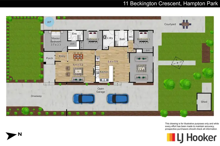 Floorplan of Homely house listing, 11 Beckington Crescent, Hampton Park VIC 3976