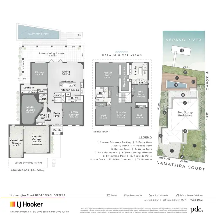 Floorplan of Homely house listing, 11 Namatjira Court, Broadbeach Waters QLD 4218