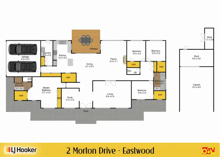 Floorplan of Homely house listing, 2 Morton Drive, Eastwood VIC 3875