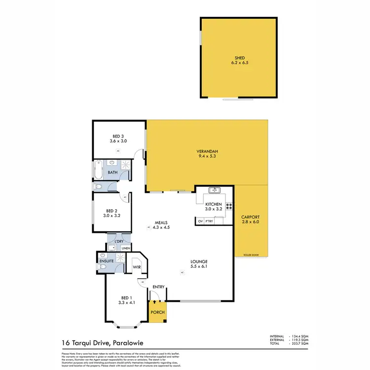 Floorplan of Homely house listing, 16 Tarqui Drive, Paralowie SA 5108