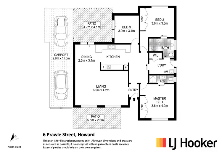 Floorplan of Homely house listing, 6 Prawle Street, Howard QLD 4659