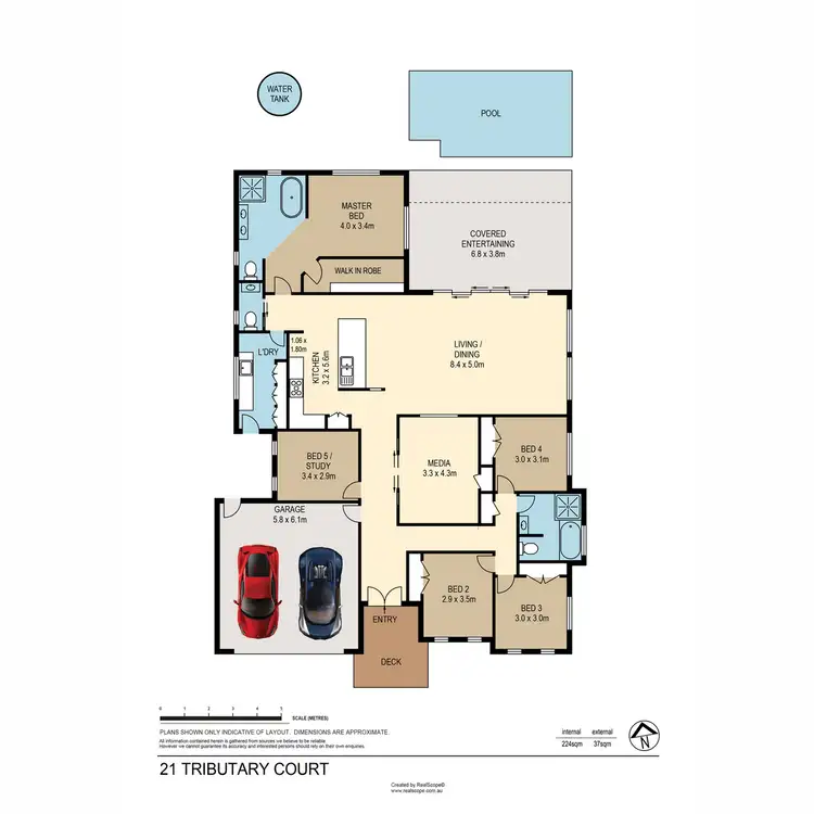 Floorplan of Homely house listing, 21 Tributary Court, Eatons Hill QLD 4037
