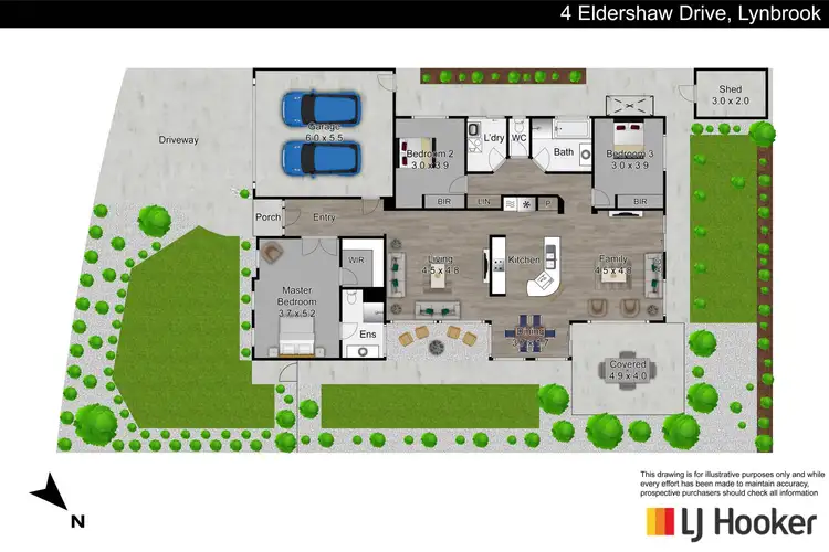 Floorplan of Homely house listing, 4 Eldershaw Drive, Lynbrook VIC 3975