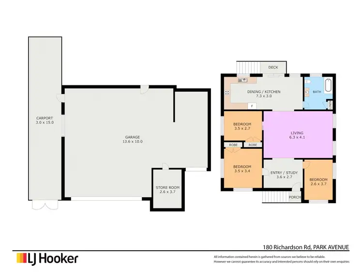 Floorplan of Homely house listing, 180 Richardson Road, Park Avenue QLD 4701