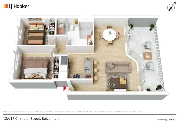 Floorplan of Homely unit listing, 12A/17 Chandler Street, Belconnen ACT 2617