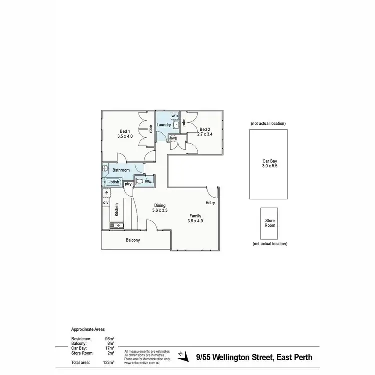 Floorplan of Homely apartment listing, 9/55 Wellington Street, East Perth WA 6004