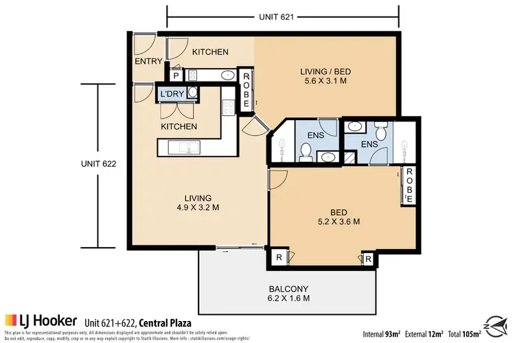 Floorplan of Homely unit listing, 611/532-542 Ruthven Street, Toowoomba City QLD 4350