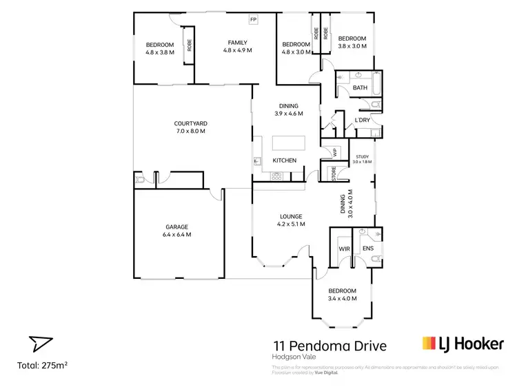 Floorplan of Homely house listing, 11 Pendoma Drive, Hodgson Vale QLD 4352