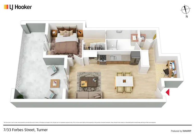 Floorplan of Homely apartment listing, 7/33 Forbes Street, Turner ACT 2612