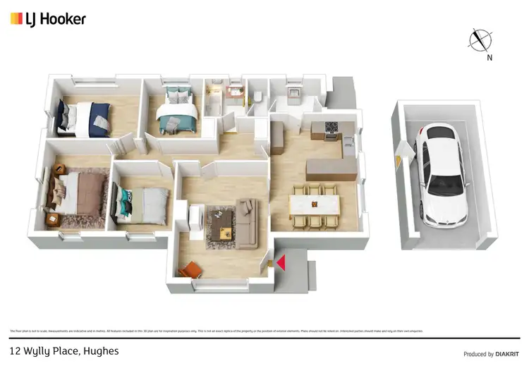 Floorplan of Homely house listing, 12 Wylly Place, Hughes ACT 2605
