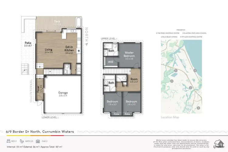 Floorplan of Homely townhouse listing, 6/9 Border Drive North, Currumbin Waters QLD 4223