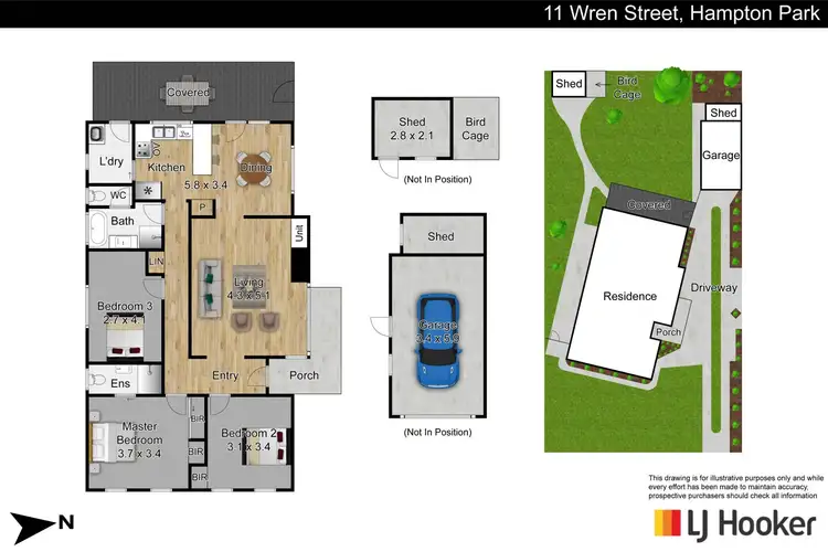 Floorplan of Homely house listing, 11 Wren Street, Hampton Park VIC 3976