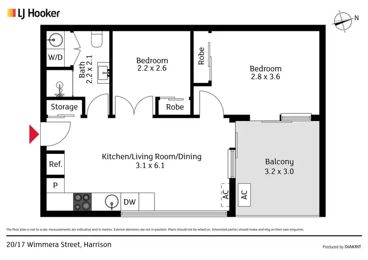 Floorplan of Homely apartment listing, 20/17 Wimmera Street, Harrison ACT 2914
