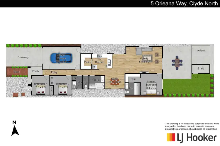 Floorplan of Homely house listing, 5 Orleana Way, Clyde North VIC 3978