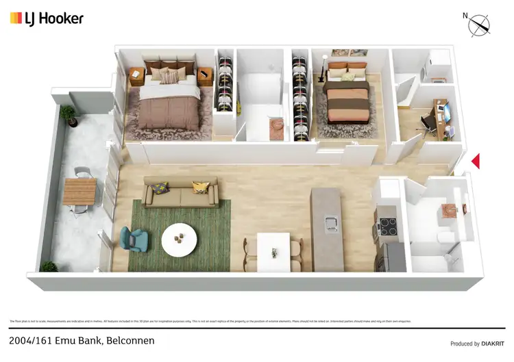 Floorplan of Homely apartment listing, 2004/161 Emu Bank, Belconnen ACT 2617