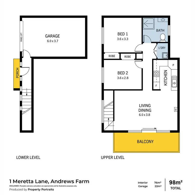 Floorplan of Homely house listing, 1 Meretta Lane, Andrews Farm SA 5114