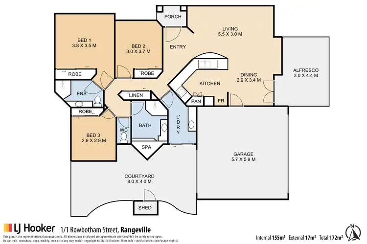 Floorplan of Homely unit listing, 1/1 Rowbotham Street, Rangeville QLD 4350